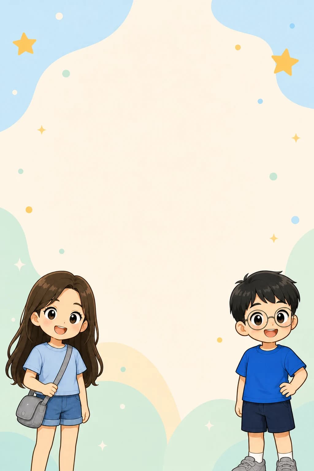 왼쪽의 연아와 오른쪽의 연호가 응원하는 모습